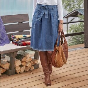Sundance Blue A-Line Denim Skirt